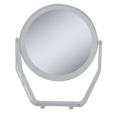 Chic Essential Swivel Vanity Makeup Mirror with Dual Sided 7X/1X Magnification, Clear Acrylic, Round. Price Each. 