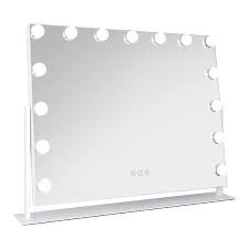 Hollywood Led Lighted Vanity Makeup Mirror with Magnification & USB Charging Port, Rectangular, White. Price Each.