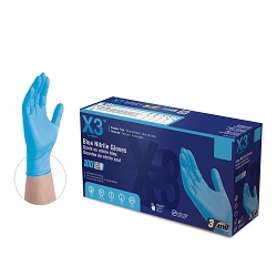 NX3-Extra Large-Navy Blue Nitrile PF Ind Gloves Case of 1000, 3 mil (restaurants, salon & beauty, janitorial, painting, auto detailing) low as $84.00 