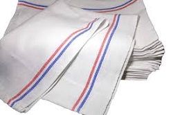 White with Red Blue Stripe, 18