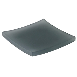 Accessory Smoke Collection: Neutral Grey, Matte, Transparent Resin with Double Wall Look, Curved Soap Dish. Priced Each. 