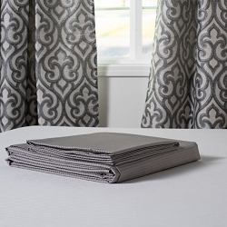 King Set-Surefit® 100% Cotton GRAY Sateen Stripe Sheet Set Hotel Quality Bedding, Wholesale price Starting at $55.05 set 