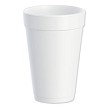 DCC12J16 DART Foam Drink Cups, 12 oz, White 