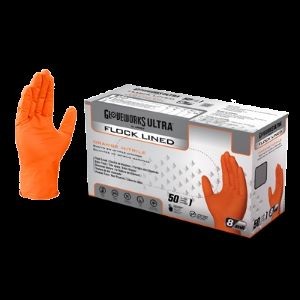 Xtreme DT Orange Nitrile PF Ind Gloves-XODN49100 