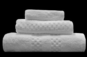 Platinum checkered Brand towels-white_hsd 