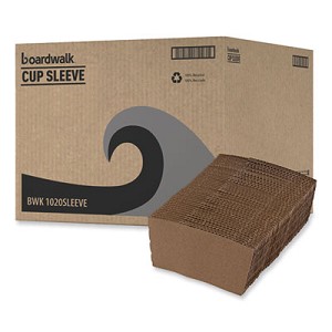 Boardwalk Cup Sleeves, Fits 10 oz to 20 oz Hot Cups, Kraft 